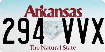 AR license plate 294VVX