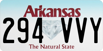 AR license plate 294VVY