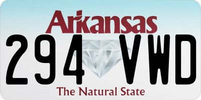 AR license plate 294VWD