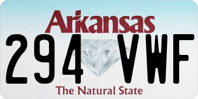AR license plate 294VWF