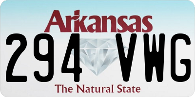 AR license plate 294VWG
