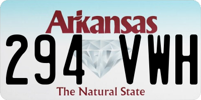 AR license plate 294VWH