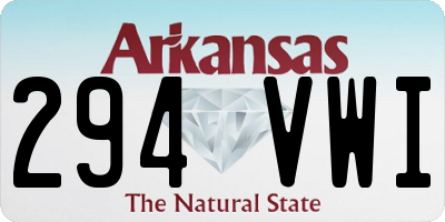 AR license plate 294VWI