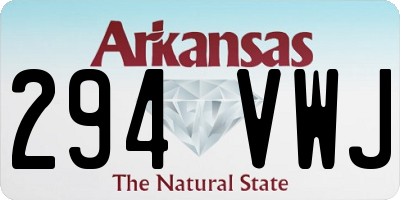 AR license plate 294VWJ