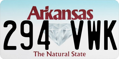 AR license plate 294VWK
