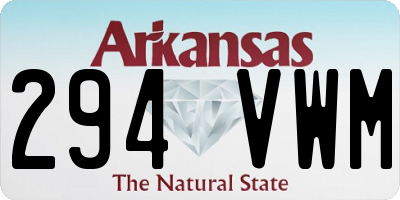 AR license plate 294VWM