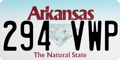 AR license plate 294VWP