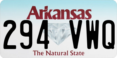AR license plate 294VWQ