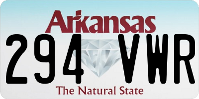 AR license plate 294VWR