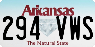 AR license plate 294VWS