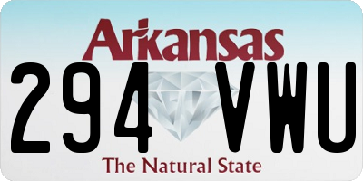 AR license plate 294VWU