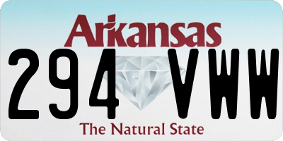 AR license plate 294VWW