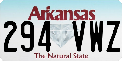 AR license plate 294VWZ