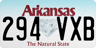 AR license plate 294VXB