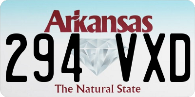AR license plate 294VXD