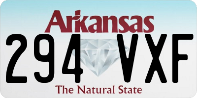 AR license plate 294VXF
