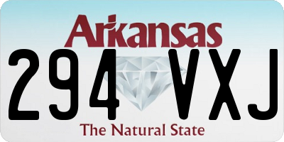 AR license plate 294VXJ