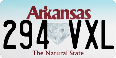 AR license plate 294VXL