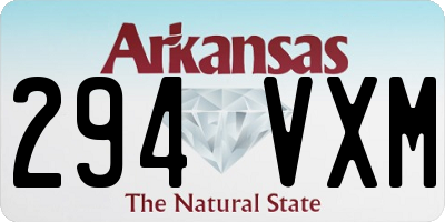 AR license plate 294VXM