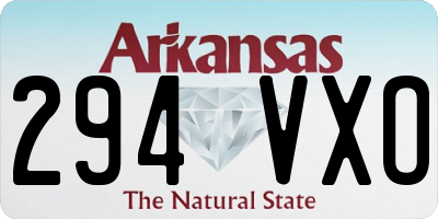 AR license plate 294VXO