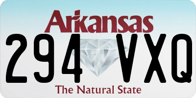 AR license plate 294VXQ