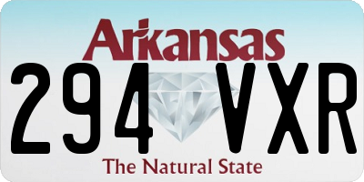 AR license plate 294VXR