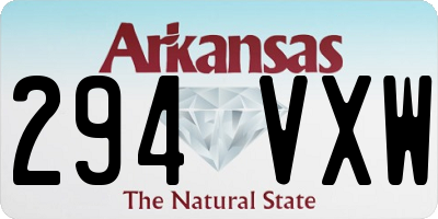 AR license plate 294VXW