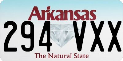 AR license plate 294VXX