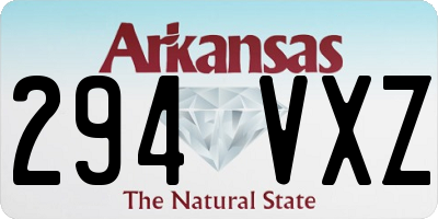 AR license plate 294VXZ