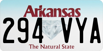 AR license plate 294VYA