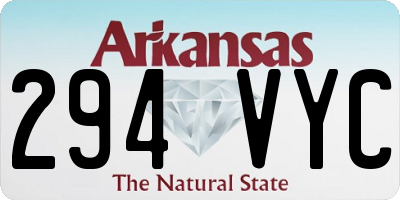 AR license plate 294VYC