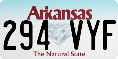 AR license plate 294VYF