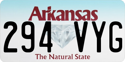 AR license plate 294VYG
