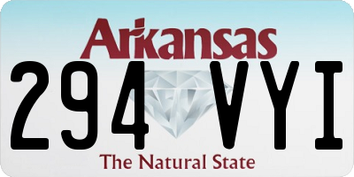 AR license plate 294VYI