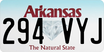 AR license plate 294VYJ