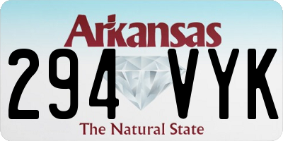 AR license plate 294VYK