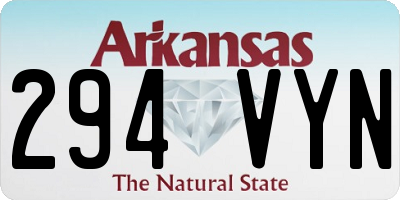 AR license plate 294VYN