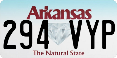 AR license plate 294VYP