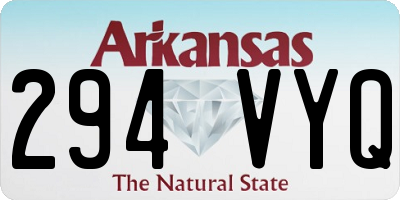 AR license plate 294VYQ