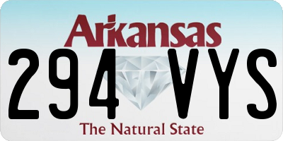 AR license plate 294VYS