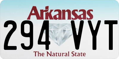 AR license plate 294VYT