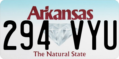 AR license plate 294VYU