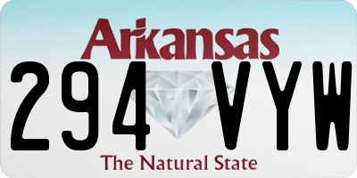 AR license plate 294VYW