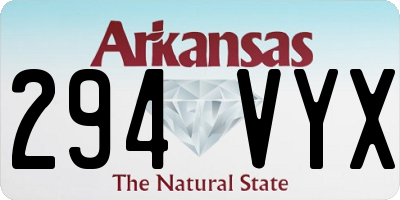 AR license plate 294VYX