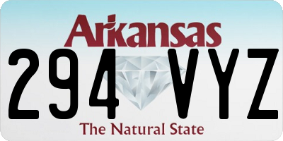 AR license plate 294VYZ