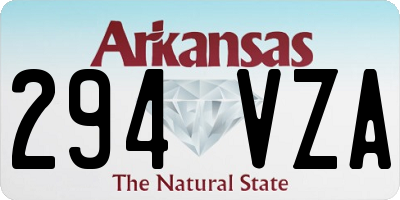 AR license plate 294VZA
