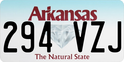 AR license plate 294VZJ