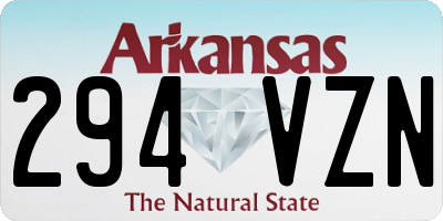 AR license plate 294VZN