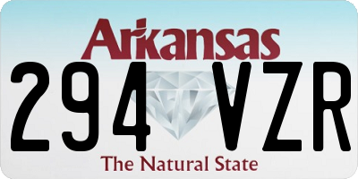 AR license plate 294VZR