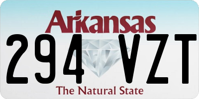 AR license plate 294VZT
